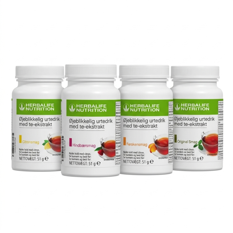 Herbalife Instant Urtete &ndash; alle varianter (Original, Lemon, Peach, Raspberry)