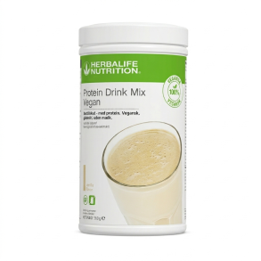 Herbalife Protein Drink Mix Vegan &ndash; 560 g beholder med plantebaseret protein og vaniljesmag
