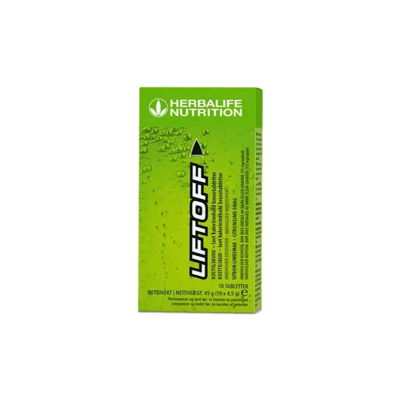 Herbalife LiftOff &ndash; energidrik med citron-lime smag, 10 tabletter