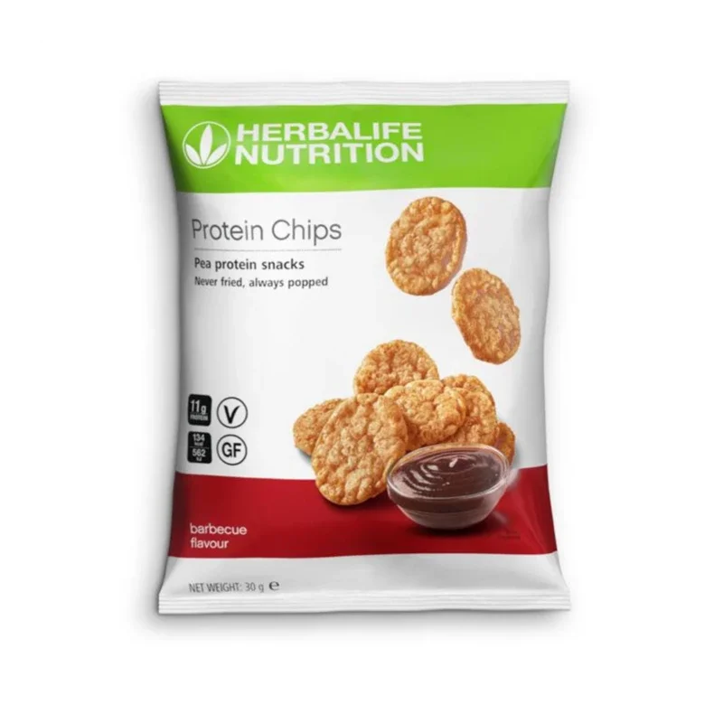 Herbalife Protein Chips &ndash; 10 poser med Barbecue og Sour Cream & Onion varianter