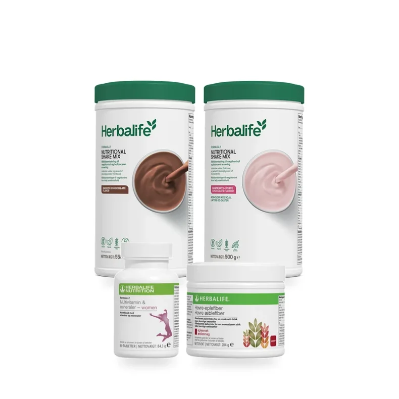 Herbalife QuickStart-pakke &ndash; Formula 1 Shake, Formula 2 Multivitamin og Havre & �blefiberdrik