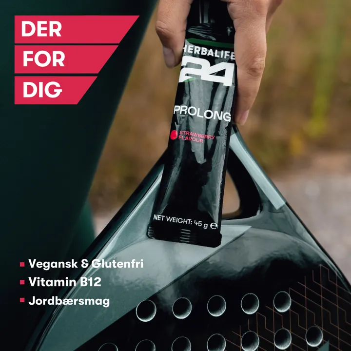 Herbalife24 Prolong energigel holdt op ad en padelketsjer