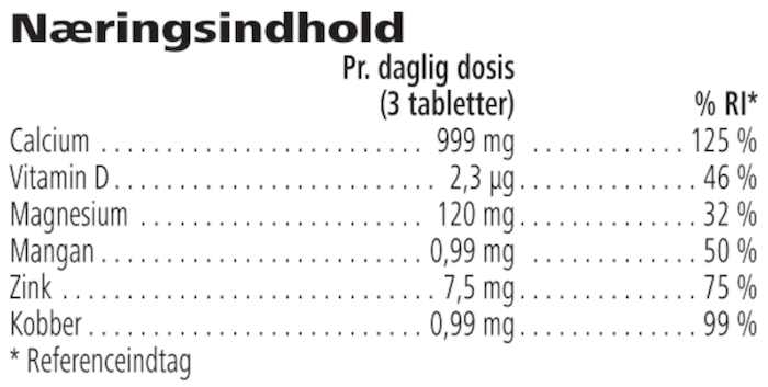 Herbalife Xtra-Cal - Officiel n�ringsdeklaration